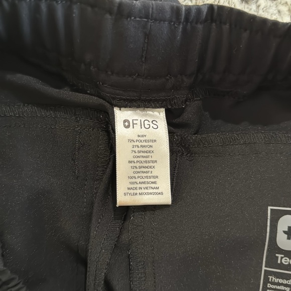 Men’s Black Figs Joggers, EUC S/S - Picture 4 of 4